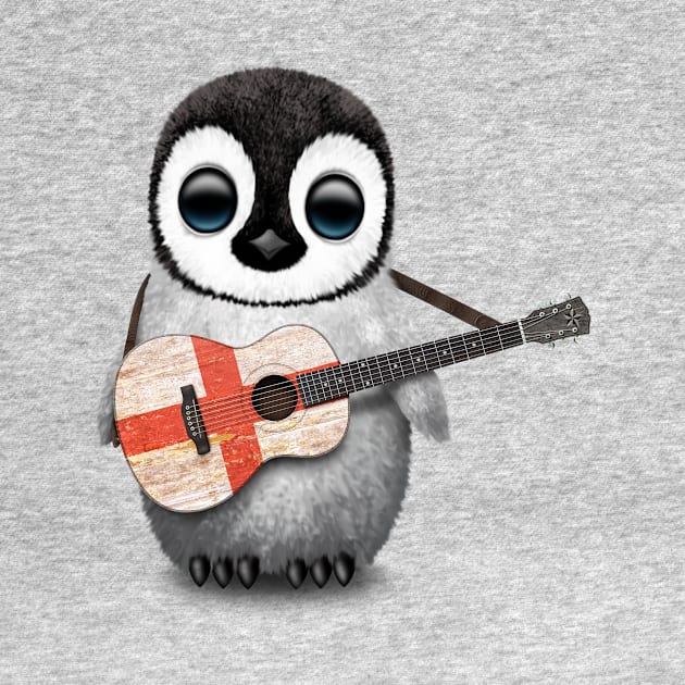 Baby Penguin Playing English Flag Guitar by jeffbartels